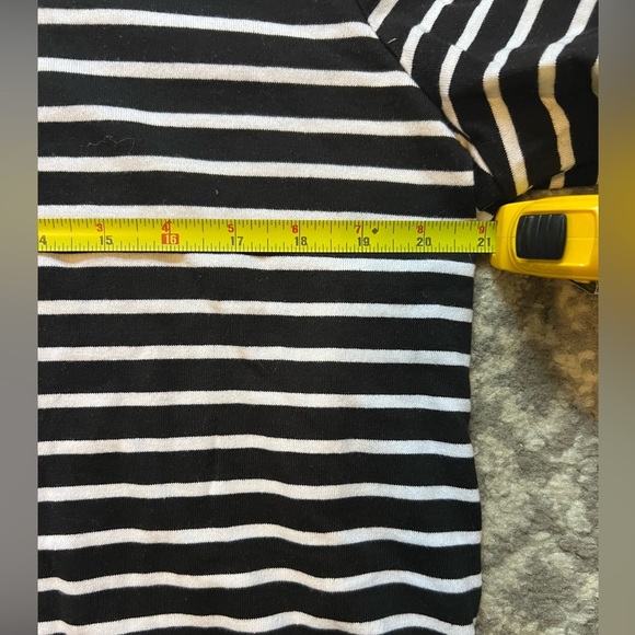 Draper Black and White Striped Short Sleeve Top size XL (F127) - Picture 10 of 10